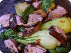 duck stir fry with greens